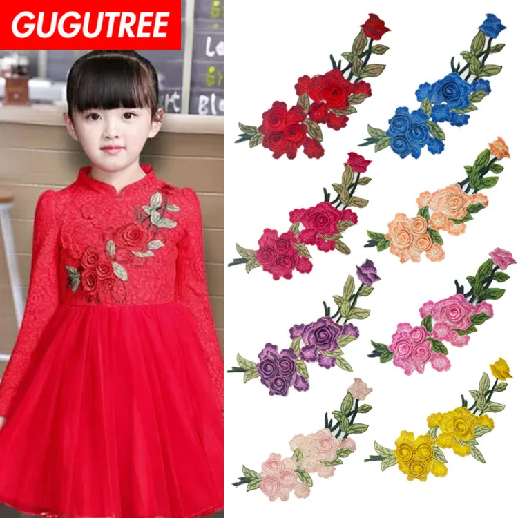 GUGUTREE embroidery big rose patches flower patches badges applique patches for clothing ZM-155
GUGUTREE embroidery big rose patches flower patches badges applique patches for clothing ZM-155