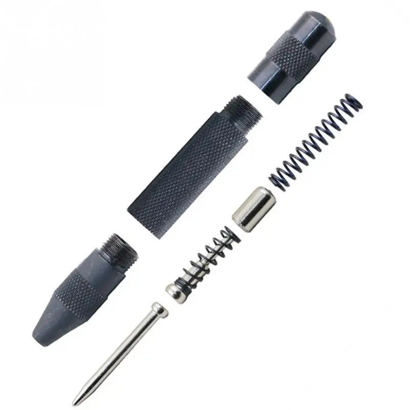 131*13MM Woodworking Automatic Centre Pin Punch Spring Loads Marking Hole Tool Strike High speed steel Black
131*13MM Woodworking Automatic Centre Pin Punch Spring Loads Marking Hole Tool Strike High speed steel Black