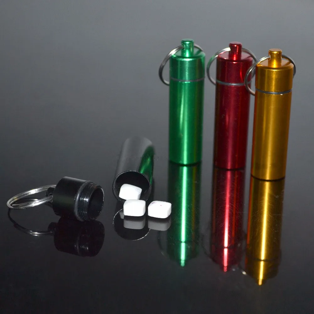 1pcs Portable Aluminium Alloy Empty Pill Bottle Mini Medicine Seal Storage Containers With Keychain For Health Care Tool
1pcs Portable Aluminium Alloy Empty Pill Bottle Mini Medicine Seal Storage Containers With Keychain For Health Care Tool