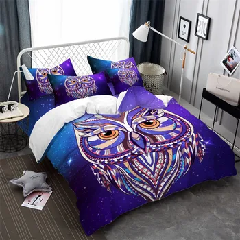Multi-Color Owl Design Bedding Set Colorful Animal Duvet Cover Set 3D Galaxy Bed Cover Pillowcase Home Decor 3Pcs Bedclothes
Multi-Color Owl Design Bedding Set Colorful Animal Duvet Cover Set 3D Galaxy Bed Cover Pillowcase Home Decor 3Pcs Bedclothes