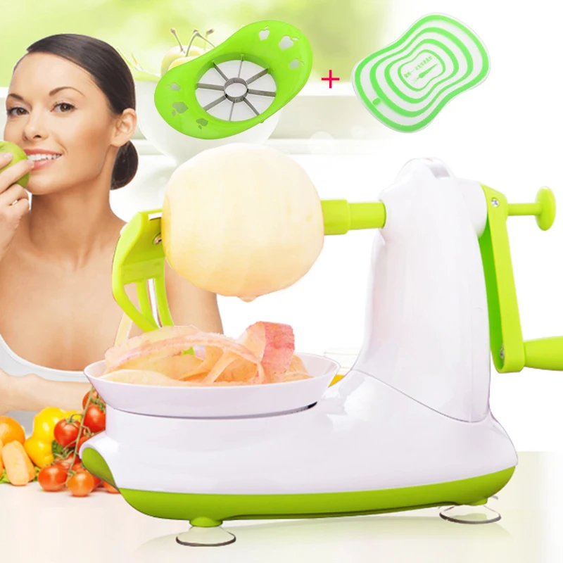 Kitchen Manual Peeler Zester Tools Automatic Peeling Machine Gadgets Fruit Slicer Device Apple Cutter | Дом и сад