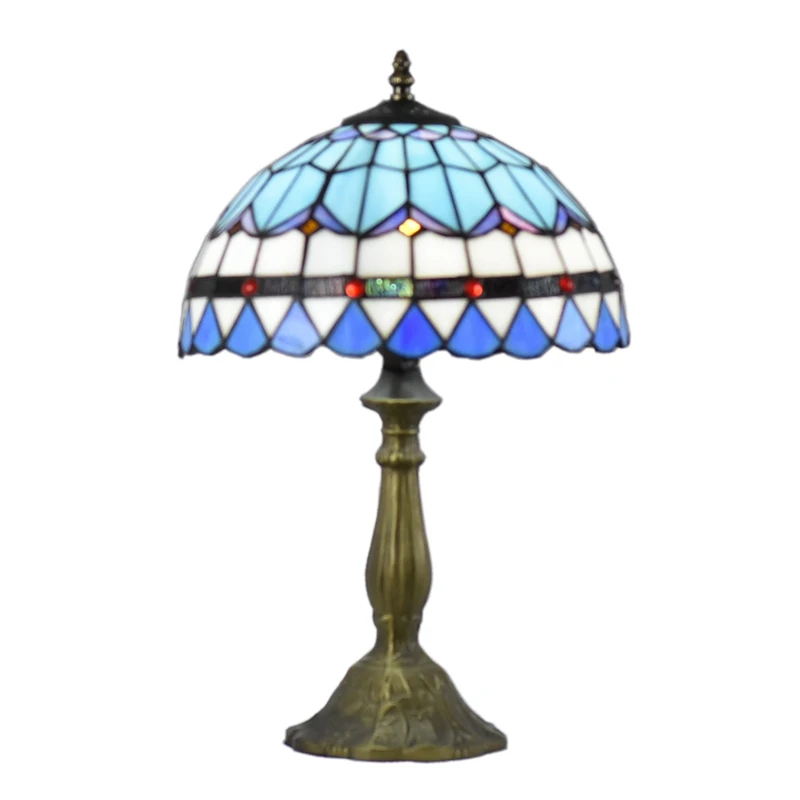 Фото Antique Dale Tiffany Table Lamps Vintage Stained Glass lights soft lighting Suitable for Indoor Room Foyer Study and Bed | Лампы и
