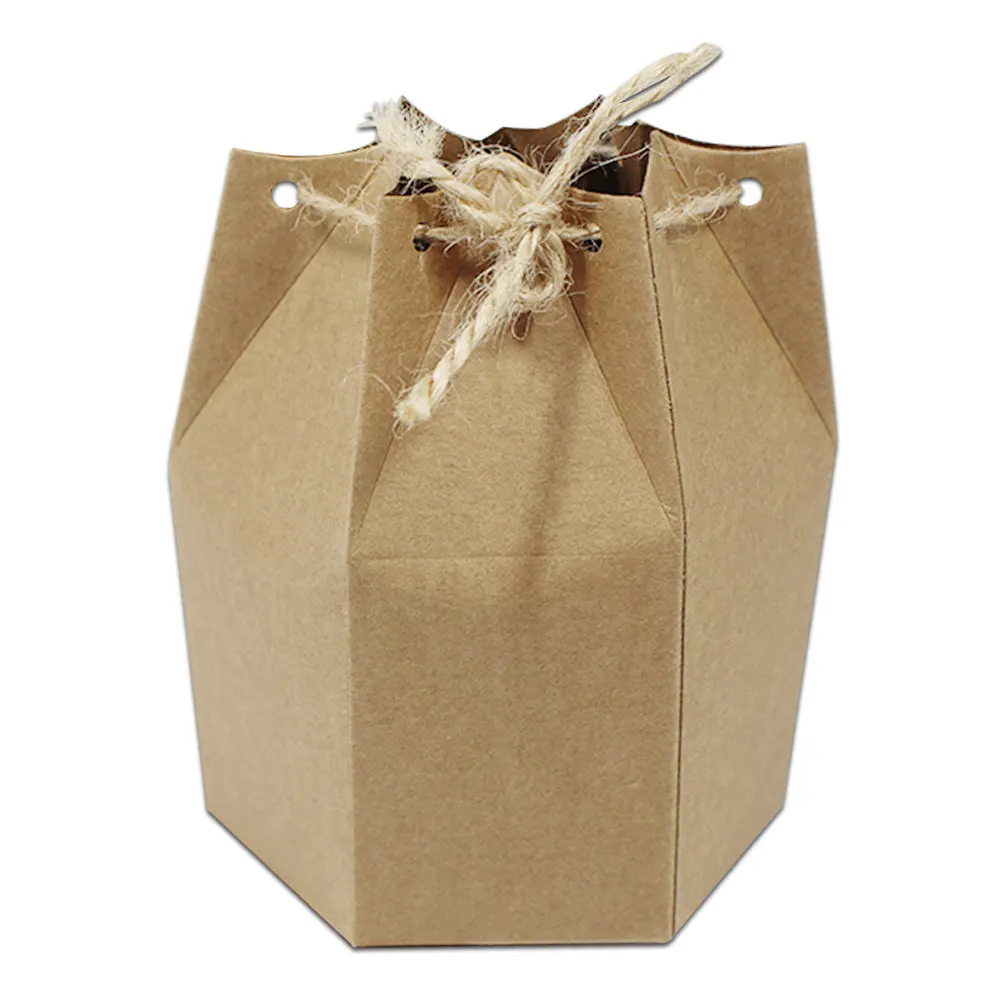 DHL Brown Kraft Paper Box Gift Packaging Hexagonal with Hemp Rope Vintage Candy Bakery Cake Chocolate Sweets Wedding Pack Party
DHL Brown Kraft Paper Box Gift Packaging Hexagonal with Hemp Rope Vintage Candy Bakery Cake Chocolate Sweets Wedding Pack Party