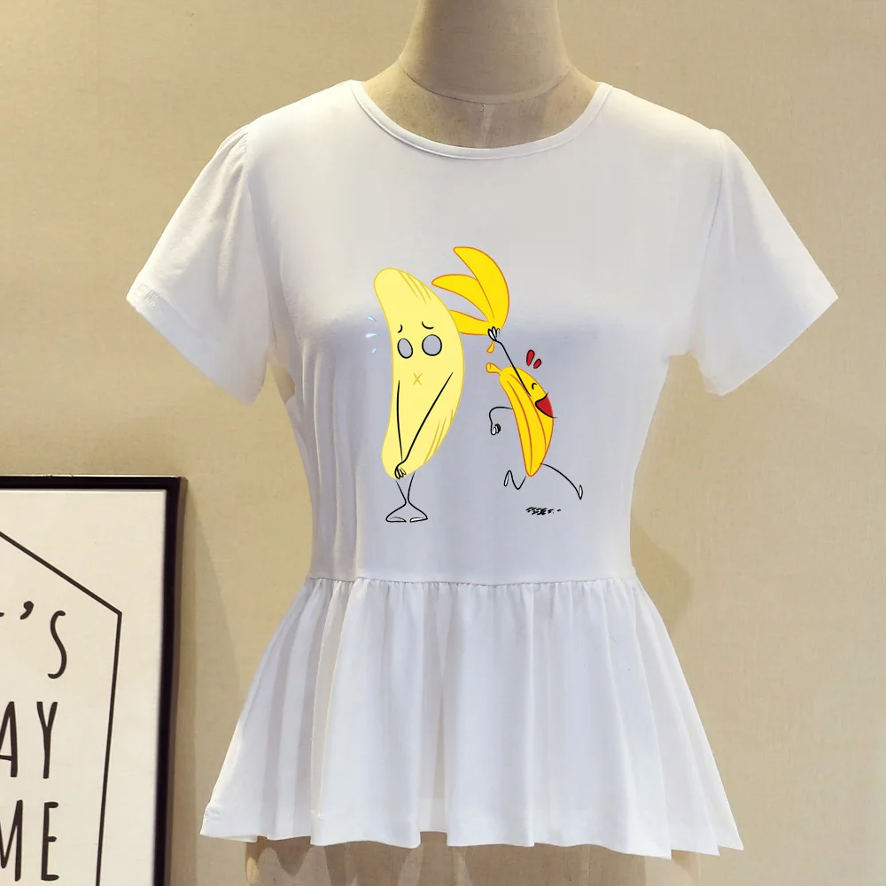 2019 New Arrival Fashion Banana Cartoon Printed Tops T Shirt TSHIRT Female Women Harajuku Korean Short Sleeve Graphic Kawaii
2019 New Arrival Fashion Banana Cartoon Printed Tops T Shirt TSHIRT Female Women Harajuku Korean Short Sleeve Graphic Kawaii