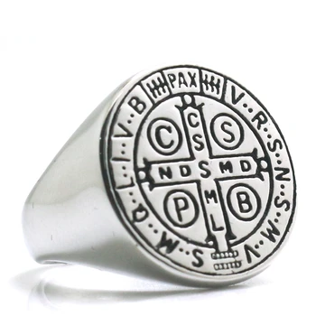 Unisex CSPB CSSML NDSMD Saint Benedict of Nursia Christianity Jesus Cross Simple 316L Stainless Steel Classic Ring
Unisex CSPB CSSML NDSMD Saint Benedict of Nursia Christianity Jesus Cross Simple 316L Stainless Steel Classic Ring