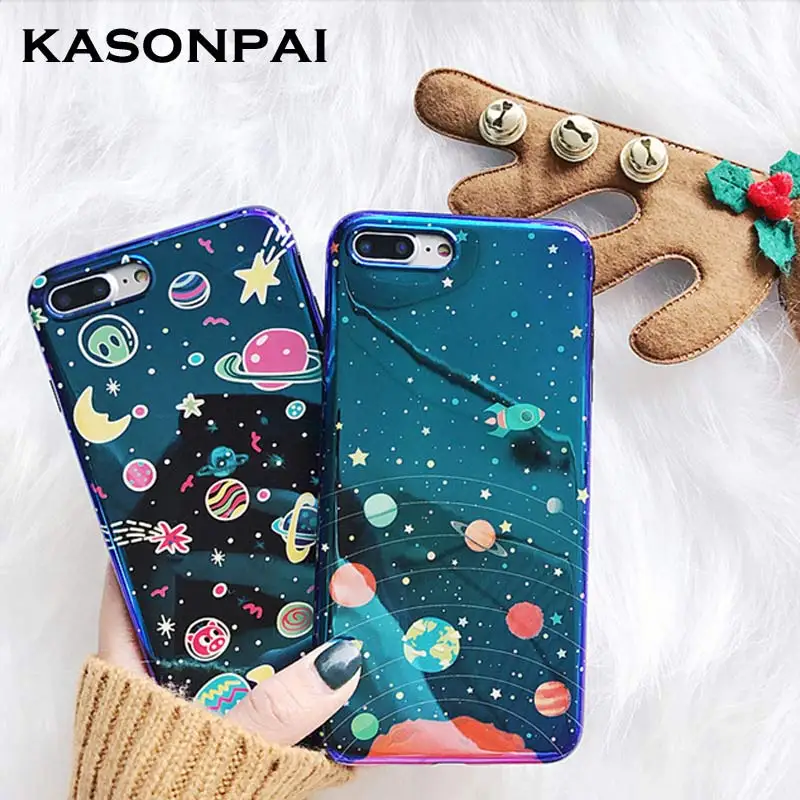 KASONPAI Electroplate Blue Light Soft Phone Cover for iPhone 6 6s 7 8 Moon Planet Space Silicone Case for iPhone 6 6s 7 8 Plus
KASONPAI Electroplate Blue Light Soft Phone Cover for iPhone 6 6s 7 8 Moon Planet Space Silicone Case for iPhone 6 6s 7 8 Plus