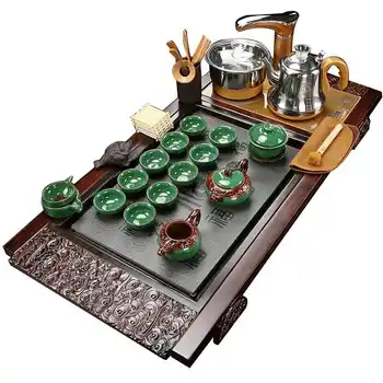 Chinese Teaset Household Ceramic Automatic Solid Wood Tea Tray Teapot Ceremony Simple Gongfu Side Table Home Gift Preferred
Chinese Teaset Household Ceramic Automatic Solid Wood Tea Tray Teapot Ceremony Simple Gongfu Side Table Home Gift Preferred