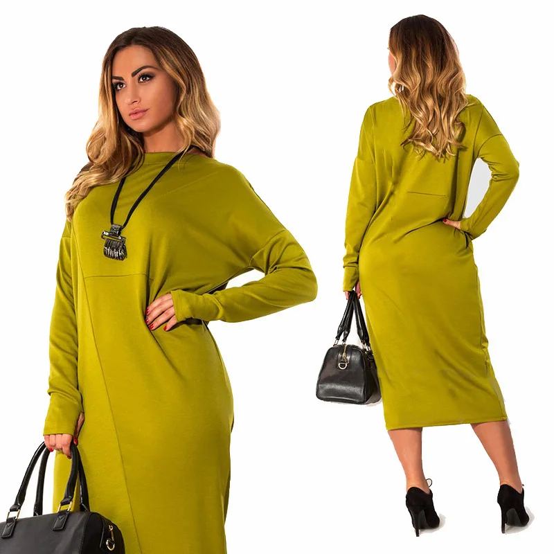 2018 Autumn Winter Plus Size 5X 6XL Women Loose Dresses Casual Clothes Long Sleeve O-Neck Fashion Party Lady Large Size Vestidos
2018 Autumn Winter Plus Size 5X 6XL Women Loose Dresses Casual Clothes Long Sleeve O-Neck Fashion Party Lady Large Size Vestidos