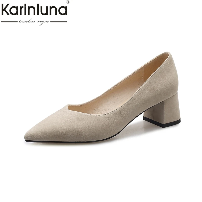 KarinLuna Sexy Chunky Heels Pointed Toe 2019 Brand New Big Size 41 Chic Style Elegant Office Lady women's Shoes
KarinLuna Sexy Chunky Heels Pointed Toe 2019 Brand New Big Size 41 Chic Style Elegant Office Lady women's Shoes