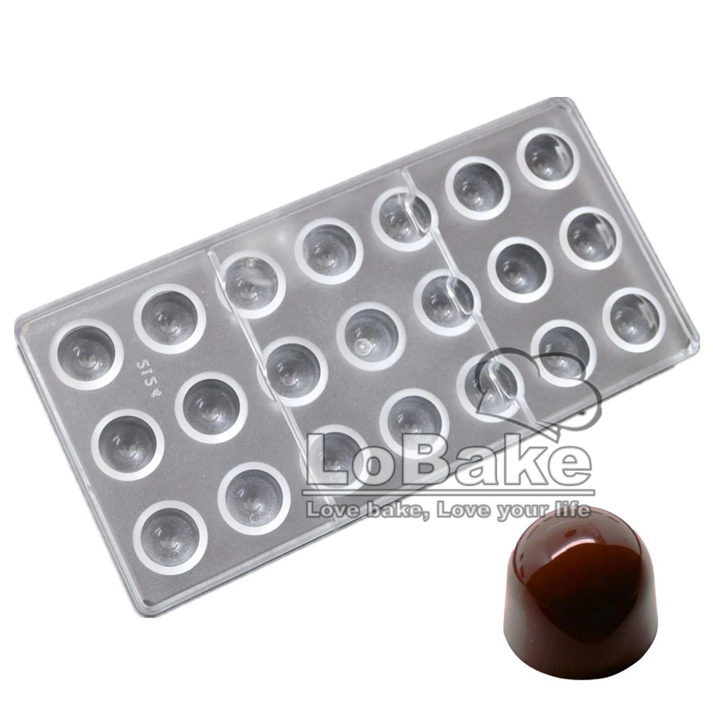 Durable 21 cavities Cylinder half ball shape PC Polycarbonate plastic mold for chocolate baking bakeware fondant jelly moulds
Durable 21 cavities Cylinder half ball shape PC Polycarbonate plastic mold for chocolate baking bakeware fondant jelly moulds