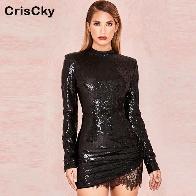 CRISCKY Fashion Sexy Bodycon Mini Dress Women O Neck Long Sleeve Sequined Lace Summer Dress Casual Pleated Party Dress Vestidos
CRISCKY Fashion Sexy Bodycon Mini Dress Women O Neck Long Sleeve Sequined Lace Summer Dress Casual Pleated Party Dress Vestidos
