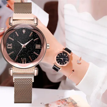 Luxury Fashion Starry Sky Mosaic Diamond Quartz Mesh Belt Magnetic Buckle Ladies Watch Clock Female Wristwatches relogio
Luxury Fashion Starry Sky Mosaic Diamond Quartz Mesh Belt Magnetic Buckle Ladies Watch Clock Female Wristwatches relogio