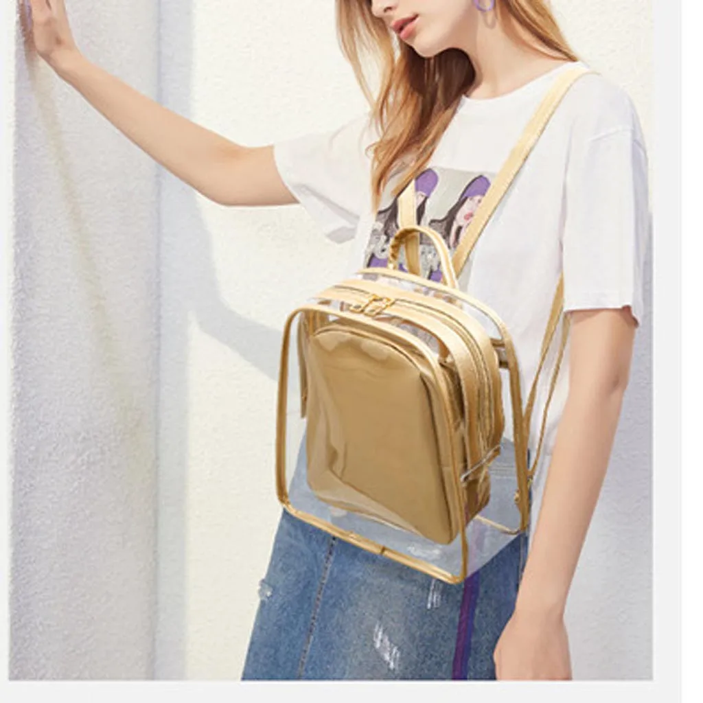 OCARDIAN Backpack New Fashion Women Girl Clear Plastic Through Security Transparent Bag Travel Student Backpack a26
OCARDIAN Backpack New Fashion Women Girl Clear Plastic Through Security Transparent Bag Travel Student Backpack a26