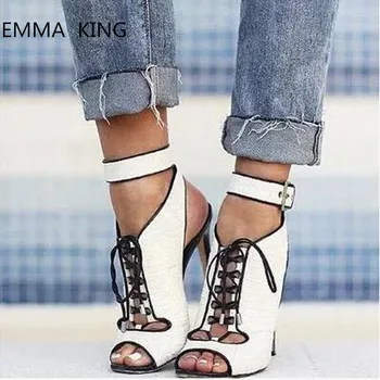 Fashion Sandalias Mujer Ankle Boots for Women Buckle Strap Lace-up Thin High Heels Gladiator Sandals Casual Dress Shoes Woman
Fashion Sandalias Mujer Ankle Boots for Women Buckle Strap Lace-up Thin High Heels Gladiator Sandals Casual Dress Shoes Woman