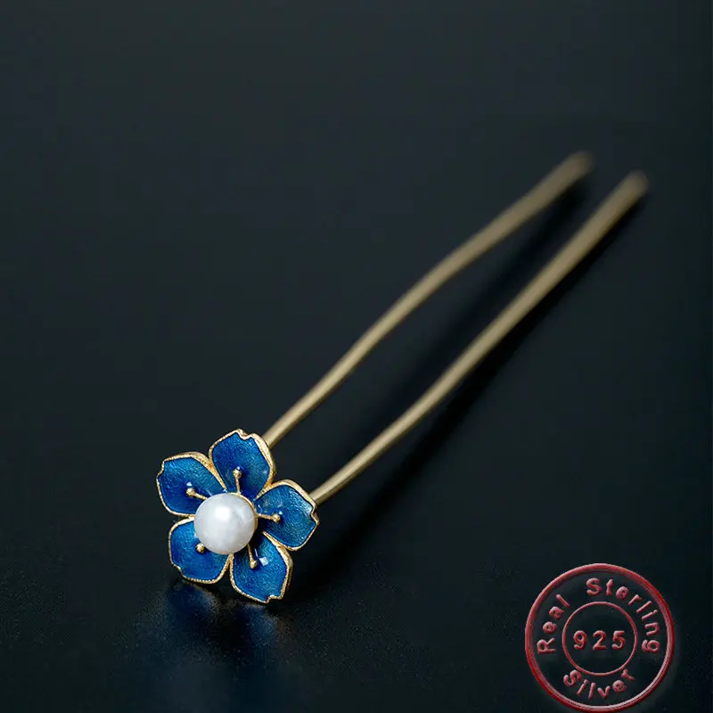 Amxiu Freshwater Pearl Hair Jewelry Blue Enamel 925 Sterling Silver Hair Sticks Gold Color Hairpins For Women Girls Accessories
Amxiu Freshwater Pearl Hair Jewelry Blue Enamel 925 Sterling Silver Hair Sticks Gold Color Hairpins For Women Girls Accessories