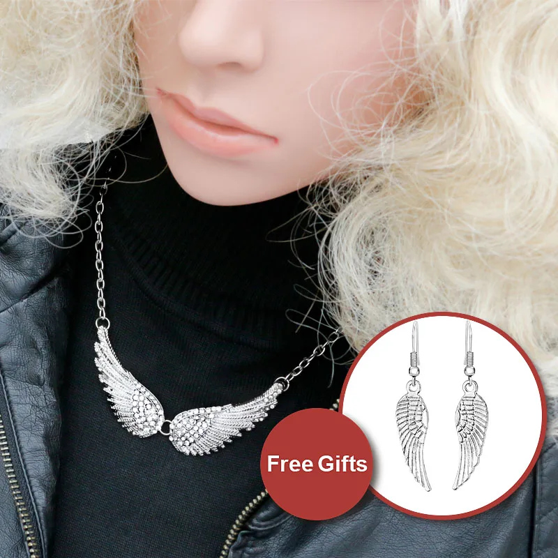Brightly Trendy Angel Wings Choker Necklace Luxury Rhinestones Pendants Necklaces for Women Collar Fashion Jewelry Drop Shipping
Brightly Trendy Angel Wings Choker Necklace Luxury Rhinestones Pendants Necklaces for Women Collar Fashion Jewelry Drop Shipping