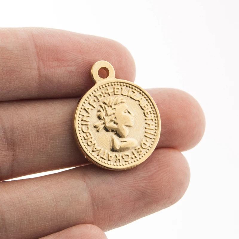 Simsimi 50pcs women coins small pendant Coin charm pendant Pound Elizabeth Stainless steel round charms for necklace pendant
Simsimi 50pcs women coins small pendant Coin charm pendant Pound Elizabeth Stainless steel round charms for necklace pendant