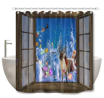 Snow Outside the Window Shower Curtain Christmas Landscape & Santa Claus Bathroom Waterproof Polyester Fabric For Bathtub Decor
Snow Outside the Window Shower Curtain Christmas Landscape & Santa Claus Bathroom Waterproof Polyester Fabric For Bathtub Decor