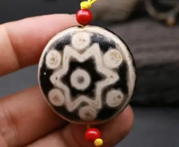 Energy Tibetan Old Agate 14 Eye Star Coin Shape 2 Side dZi Bead Pendant Amulet Talisman Treasure Making Jewelry LKbrother 
Energy Tibetan Old Agate 14 Eye Star Coin Shape 2 Side dZi Bead Pendant Amulet Talisman Treasure Making Jewelry LKbrother