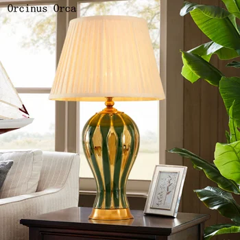 High-end custom American ceramics gold ceramics desk lamp bedside lamp creative green decorative desk lamp free shipping
High-end custom American ceramics gold ceramics desk lamp bedside lamp creative green decorative desk lamp free shipping