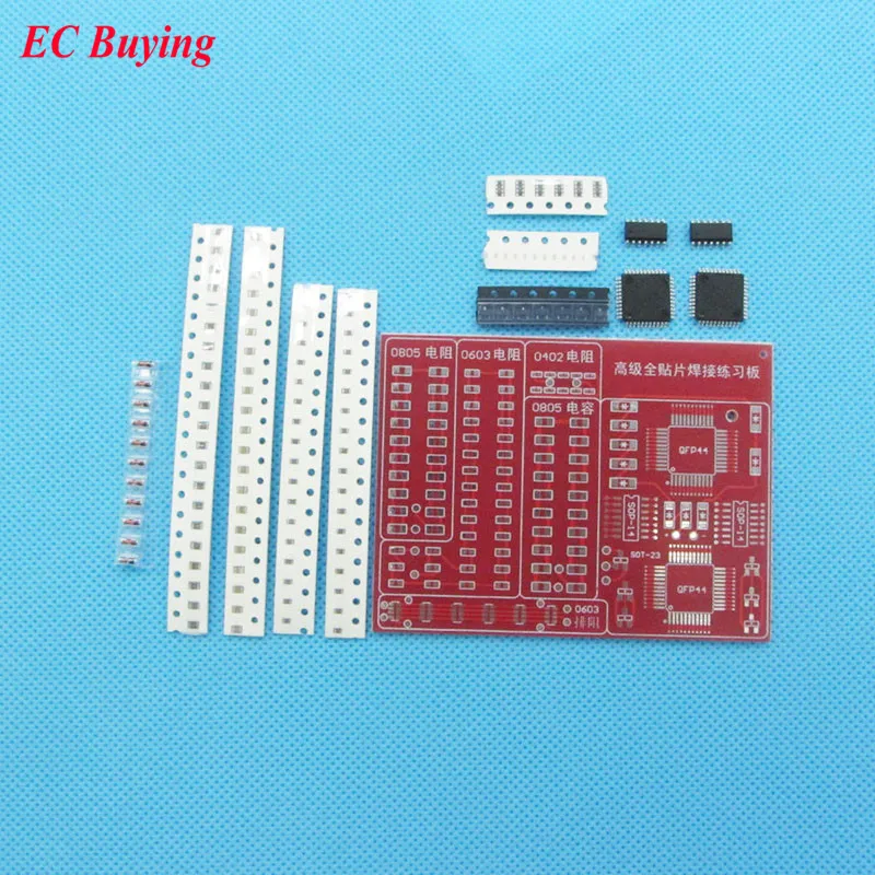 2pcs/lot SMD SMT Components Welding Practice Board Soldering Skill Training Beginner DIY Kit Electronic Kit for Self-Assembly
2pcs/lot SMD SMT Components Welding Practice Board Soldering Skill Training Beginner DIY Kit Electronic Kit for Self-Assembly