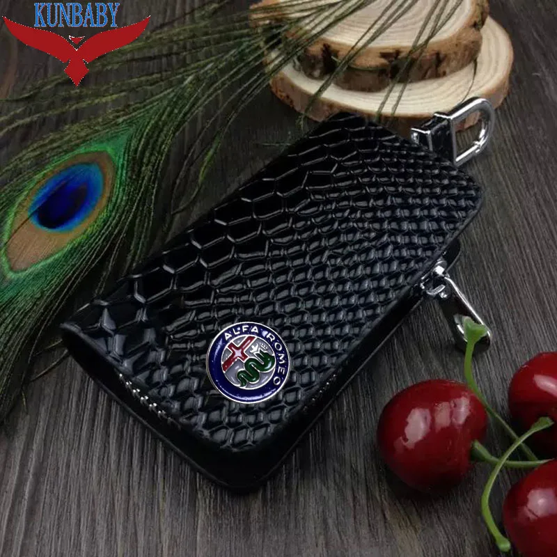 KUNBABY Top Quality Snakeskin Leather Auto Car Key Remote Cover Case Holder Car Key Case Wallet Bag Ring Keychain For Alfa Romeo
KUNBABY Top Quality Snakeskin Leather Auto Car Key Remote Cover Case Holder Car Key Case Wallet Bag Ring Keychain For Alfa Romeo