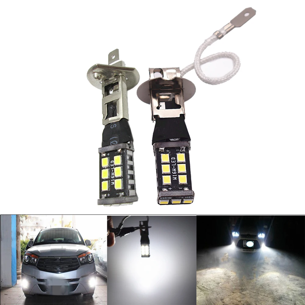 

YSY 6Pcs H1 H3 H4 H7 H11 9005 9006 2835 15 SMD Canbus Error free Led Bulbs Fog Light Driving Lamp Car Headlight Bulb