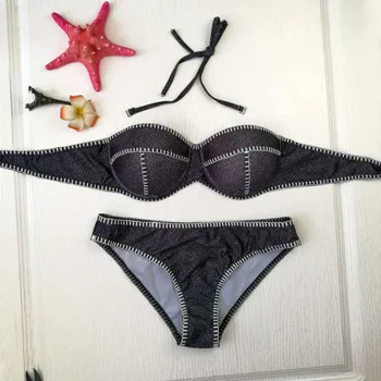 Swimsuit Patchwork Bikini Black Women Swimwear Newest Bikini Set Bandeau Bathing Suit Beach Wear Biquini Brazilian bikini mete
Swimsuit Patchwork Bikini Black Women Swimwear Newest Bikini Set Bandeau Bathing Suit Beach Wear Biquini Brazilian bikini mete
