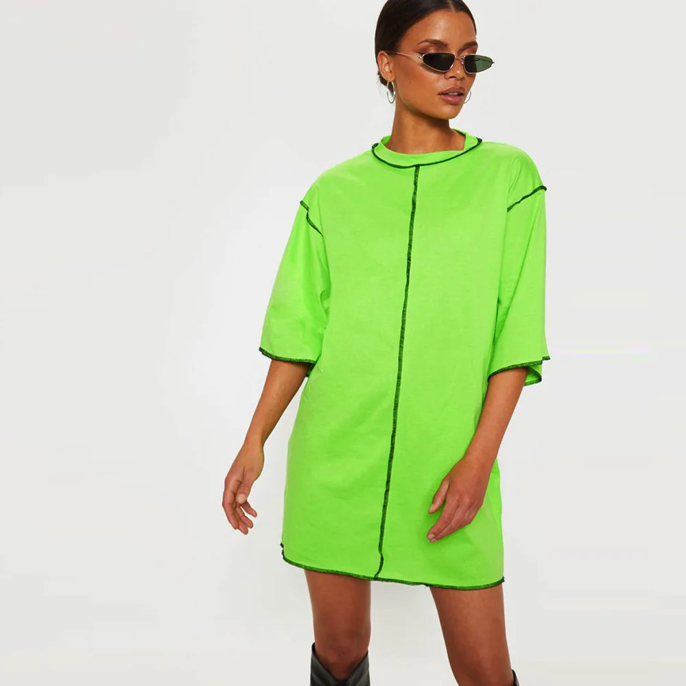 New 2019 Fashion Loose Short-sleeved T-shirt Dress Versatile Small O-neck Plus Size Short Sleeves Midi Swing Dresses S-XL
New 2019 Fashion Loose Short-sleeved T-shirt Dress Versatile Small O-neck Plus Size Short Sleeves Midi Swing Dresses S-XL