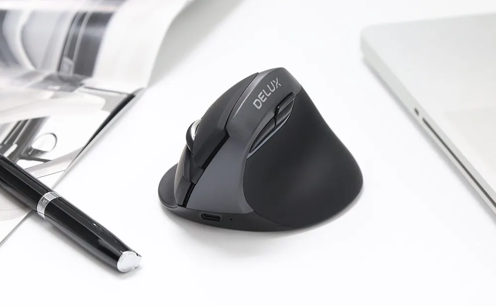 Delux M618 Mini Bluetooth+USB Wireless Mouse Silent Click for Small hand Users & Gamers 20 HTB1FPcUXiYrK1Rjy0Fdq6ACvVXaq