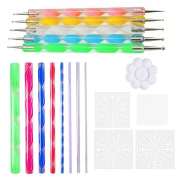 18PCS Mandala Painting Dotting Tools with Dotting Rods Ball Stylus Pens Stencils Paint Tray for Wood Canva Rocks Fabric Wall Art 
18PCS Mandala Painting Dotting Tools with Dotting Rods Ball Stylus Pens Stencils Paint Tray for Wood Canva Rocks Fabric Wall Art