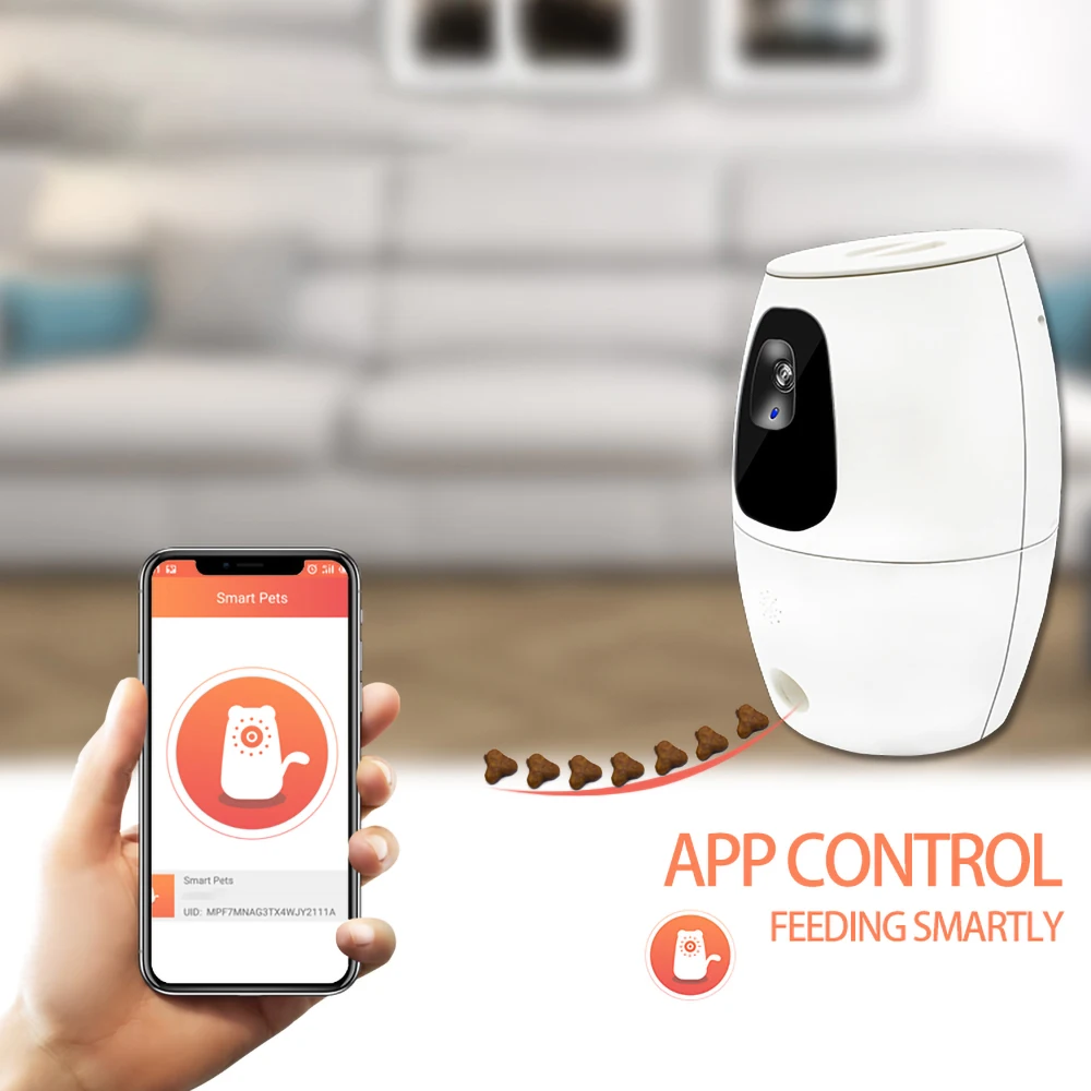 Wireless WiFi 720P Dog Camera Treat Dispenser Pet Feeder Automatic WiFi Pet Camera APP Control Remote Monitoring
Wireless WiFi 720P Dog Camera Treat Dispenser Pet Feeder Automatic WiFi Pet Camera APP Control Remote Monitoring