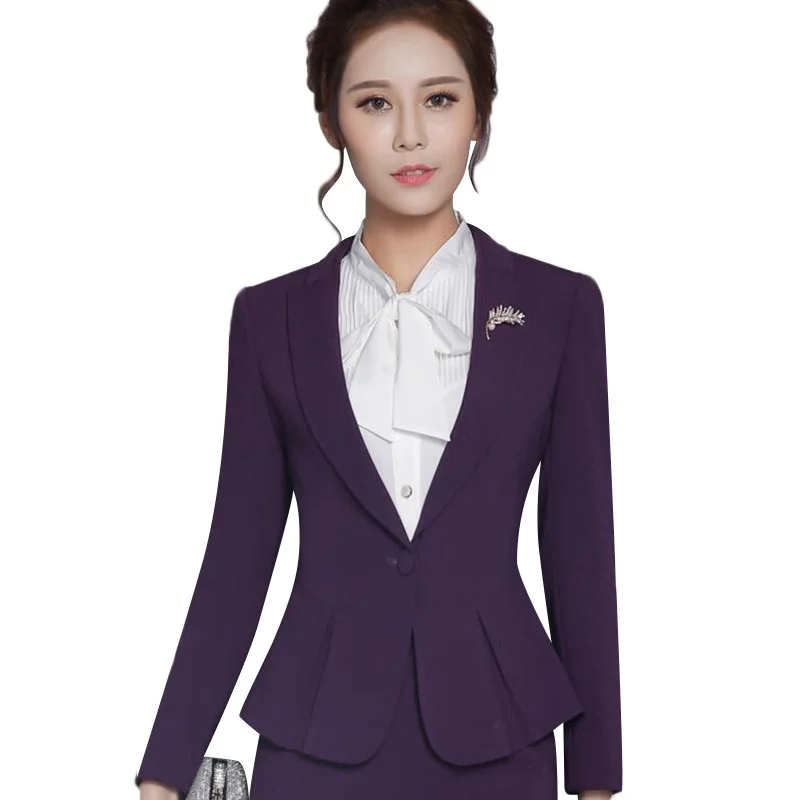 Winter new arrival female slim elegant long sleeve jacket OL elegant purple Blazers women office formal plus size work coat
Winter new arrival female slim elegant long sleeve jacket OL elegant purple Blazers women office formal plus size work coat