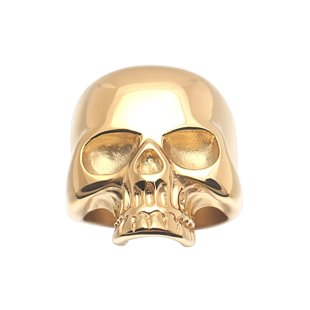 UFOORO Luxury Gold Stainless Steel Stereoscopic Smooth Skull Skeleton Finger Ring For Men Women Jewelry 3pcs wholesale
UFOORO Luxury Gold Stainless Steel Stereoscopic Smooth Skull Skeleton Finger Ring For Men Women Jewelry 3pcs wholesale