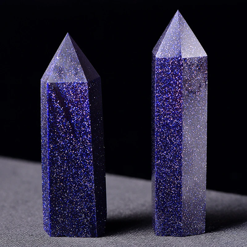 6-7cm Natural Blue Goldstone Quartz Crystal Points Healing Hexagonal Wand For Home Party Decor Gift MAYITR
6-7cm Natural Blue Goldstone Quartz Crystal Points Healing Hexagonal Wand For Home Party Decor Gift MAYITR