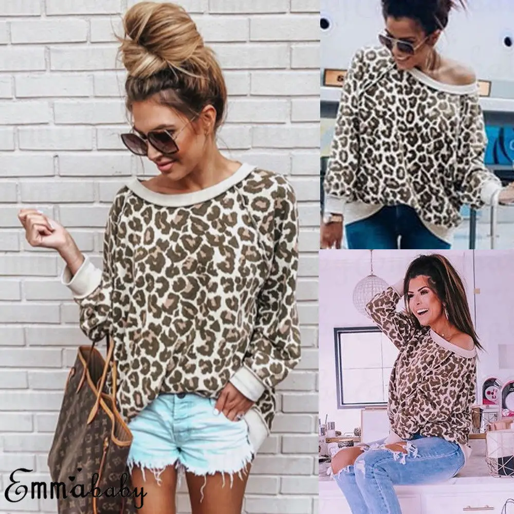 Hirigin Off Shoulder Shirt Fall 2018 New Brand Women Leopard Print Long Sleeve Blouse Ladies Casual Shirt Summer Loose Tops
Hirigin Off Shoulder Shirt Fall 2018 New Brand Women Leopard Print Long Sleeve Blouse Ladies Casual Shirt Summer Loose Tops