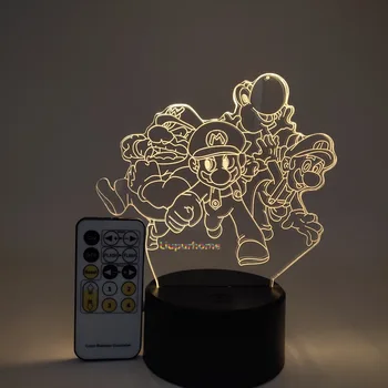 Super Mario Party Lamparas Night Lights Illusion Desk Lamp SUPER MARIO PARTY Game Novelty Led Lighting Lampara Remote Control
Super Mario Party Lamparas Night Lights Illusion Desk Lamp SUPER MARIO PARTY Game Novelty Led Lighting Lampara Remote Control