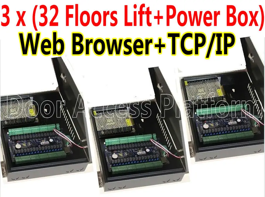 3 pcs of 32 Floors Web Lift Controller PCB Panel Lift+Power Box+ Controller system,Elevator TCP/IP 100m Telecommunication to hub
3 pcs of 32 Floors Web Lift Controller PCB Panel Lift+Power Box+ Controller system,Elevator TCP/IP 100m Telecommunication to hub