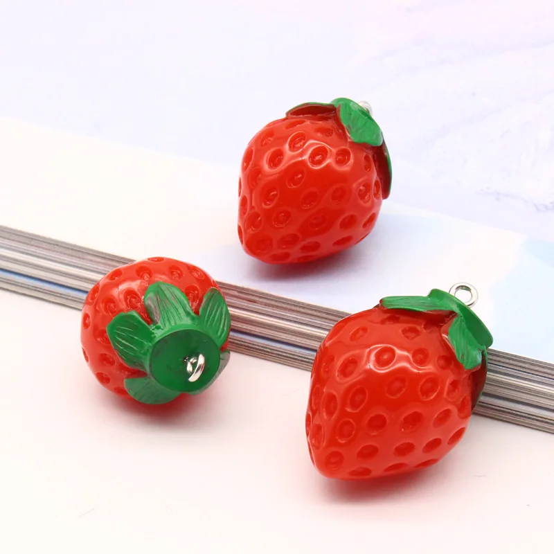3pcs Cute Strawberry DIY Jewelry Charms Resin Findings Women Girl Necklace Ear Drops Keychain Pendant Make Accessories F314
3pcs Cute Strawberry DIY Jewelry Charms Resin Findings Women Girl Necklace Ear Drops Keychain Pendant Make Accessories F314
