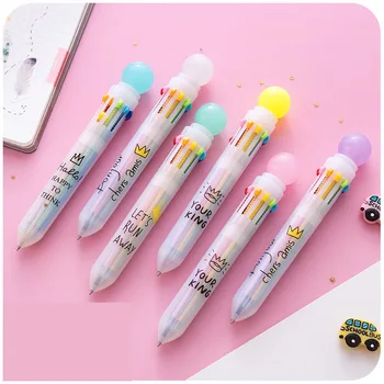 Kawaii Cute 10 Multi Colors Ballpoint Pen Spinning 0.5mm Crown Candy Ball Point Pen for Office School Writing Pens Stationery
Kawaii Cute 10 Multi Colors Ballpoint Pen Spinning 0.5mm Crown Candy Ball Point Pen for Office School Writing Pens Stationery
