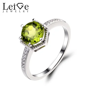 Leige Jewelry Natural Peridot Ring Sterling Silver 925 Fine Jewelry Green Gemstone Round Cut Engagement Promise Rings for Women
Leige Jewelry Natural Peridot Ring Sterling Silver 925 Fine Jewelry Green Gemstone Round Cut Engagement Promise Rings for Women