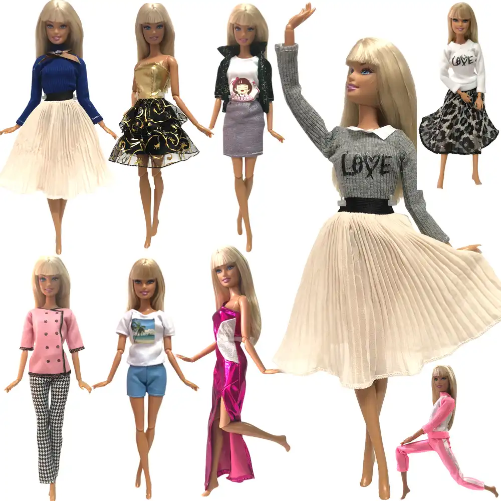 doll dress top fashion style skirt colorful outfits for barbie