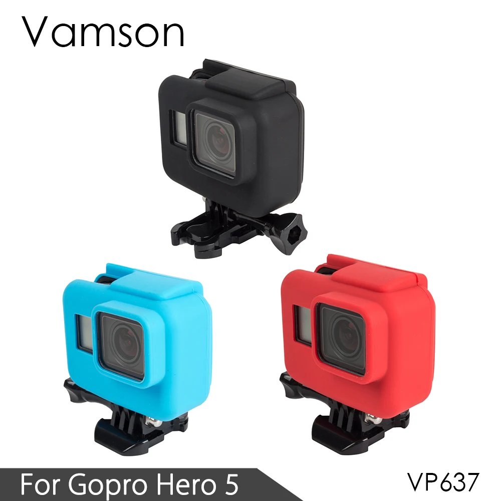 Vamson for Gopro Hero 5 Accessories 3 Colors Soft Silicone Camera Case Protection Cover for Gopro Hero 5 Standard Frame VP637
Vamson for Gopro Hero 5 Accessories 3 Colors Soft Silicone Camera Case Protection Cover for Gopro Hero 5 Standard Frame VP637