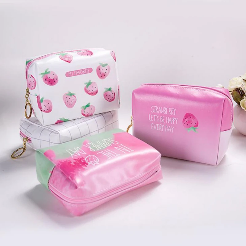 Cosmetic Bag Korean Strawberry Pattern Portable Storage Package Wash Bag Travel Organizer
Cosmetic Bag Korean Strawberry Pattern Portable Storage Package Wash Bag Travel Organizer