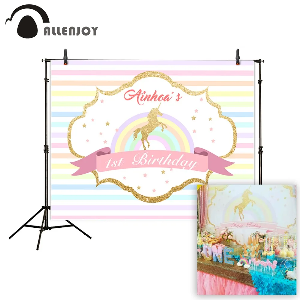 Allenjoy newborn photography background colorfulful Golden Unicorn Birthday theme backdrop photo studio camera fotografica
Allenjoy newborn photography background colorfulful Golden Unicorn Birthday theme backdrop photo studio camera fotografica