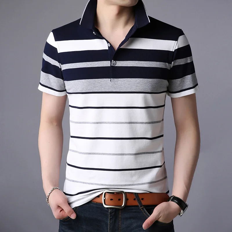 Striped Fashion Brand Desig 2019 Summer New 95% Cotton Polo Shirt Men Short Sleeve Cloting
Striped Fashion Brand Desig 2019 Summer New 95% Cotton Polo Shirt Men Short Sleeve Cloting