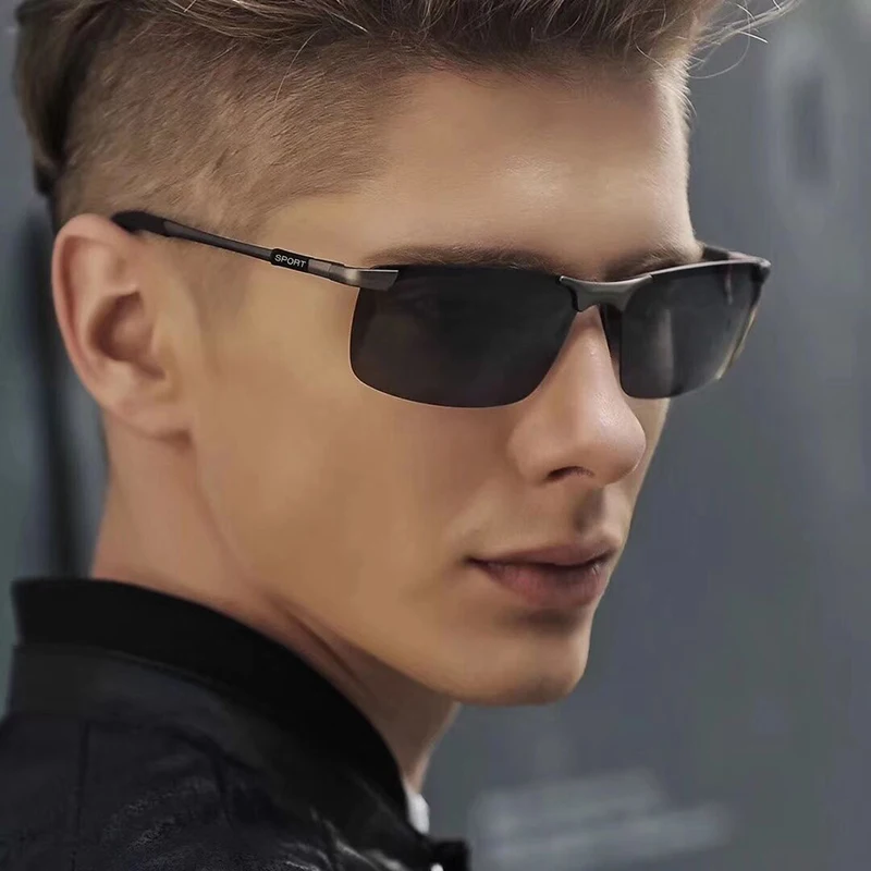 New Driving Photochromic Sunglasses Men Polarized Chameleon Discoloration Sun glasses for men fashion rimless square eyewear
New Driving Photochromic Sunglasses Men Polarized Chameleon Discoloration Sun glasses for men fashion rimless square eyewear