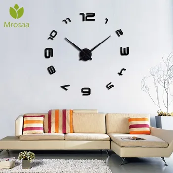Mrosaa Top quality Large DIY 3D Wall Clock Home Decor Mirror Sticker Art Clock Quartz clocks watches Living Room Decorative
Mrosaa Top quality Large DIY 3D Wall Clock Home Decor Mirror Sticker Art Clock Quartz clocks watches Living Room Decorative
