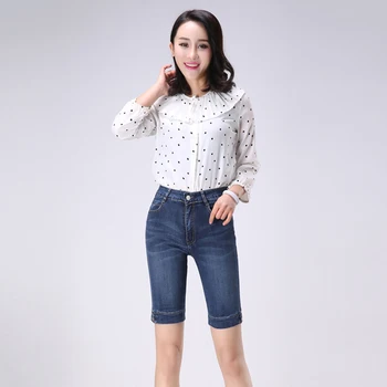 JoursNeige Knee Length Plus Size Denim Shorts Women 2018 Summer New Stretch Skinny High Waist Jeans Woman Short Jeans Femme
JoursNeige Knee Length Plus Size Denim Shorts Women 2018 Summer New Stretch Skinny High Waist Jeans Woman Short Jeans Femme