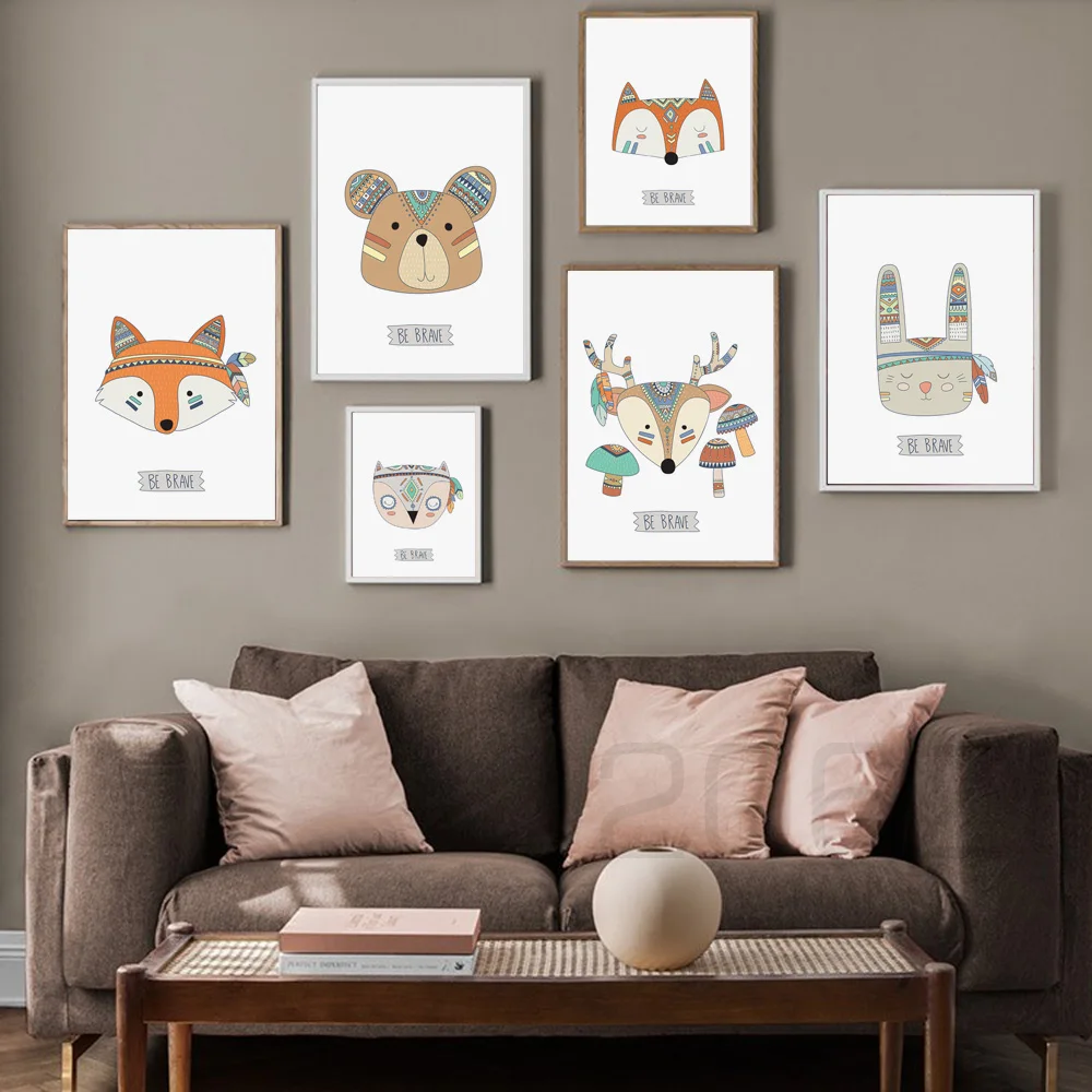 Fox Bear Animal Indian Tribe Be Brave Nursery Wall Art Canvas Painting Nordic Poster And Prints Wall Picture Baby Kids Room Deco
Fox Bear Animal Indian Tribe Be Brave Nursery Wall Art Canvas Painting Nordic Poster And Prints Wall Picture Baby Kids Room Deco